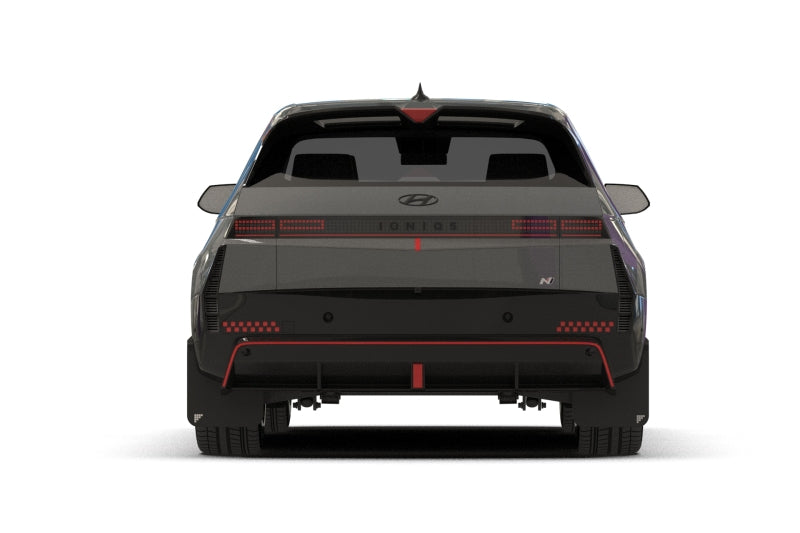 Rally Armor 2025 Hyundai Ioniq 5 N Black UR Mud Flap Light Blue Battery Logo Rally Armor Mud Flaps  AXOPROS