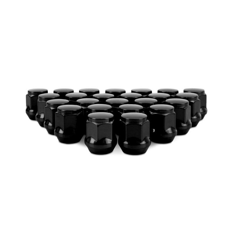Mishimoto Steel Acorn Lug Nuts M14 x 1.5 - 24pc Set - Black Mishimoto Lug Nuts  AXOPROS