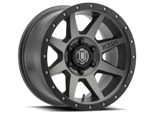 ICON Rebound 17x8.5 5x5 -6mm Offset 4.5in BS 71.5mm Bore Titanium Wheel ICON Wheels - Cast  AXOPROS