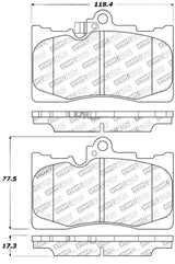 StopTech Performance 06 Lexus GS300/430 / 07-08 GS350 / 06-08 IS350 Front Brake Pads Stoptech Brake Pads - Performance  AXOPROS