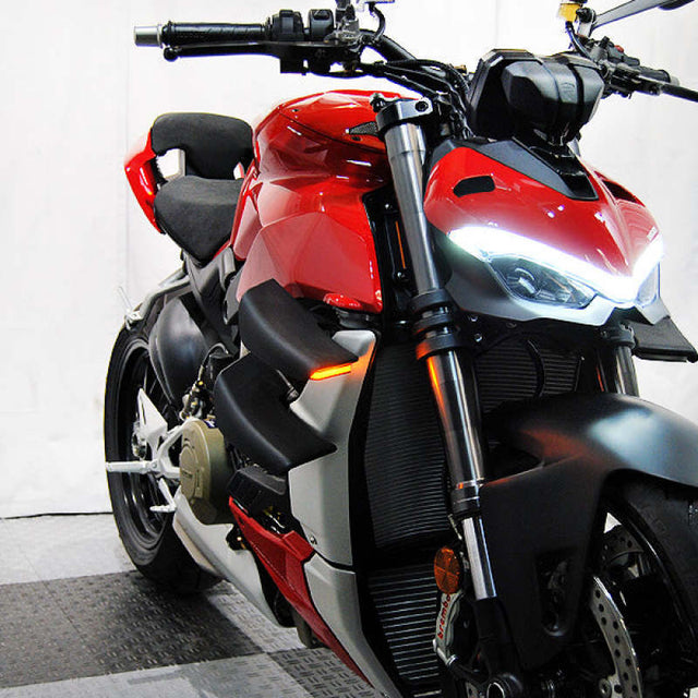 New Rage Cycles 20-24 Ducati Streetfighter V4/ 2020 V2 Front Turn Signals New Rage Cycles Lights Corner  AXOPROS