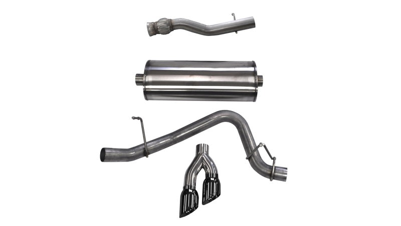 Corsa 2015-2020 GMC Yukon Denali XL 6.2L V8 3in Cat-Back Single Side Exit Twin 4in Black Tips CORSA Performance Catback  AXOPROS