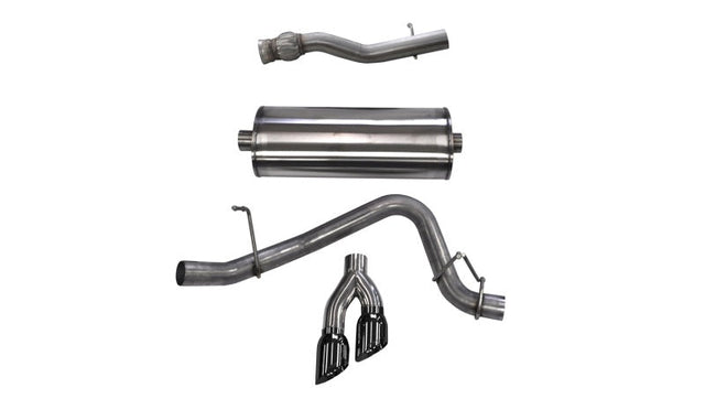 Corsa 2015-2020 GMC Yukon Denali XL 6.2L V8 3in Cat-Back Single Side Exit Twin 4in Black Tips CORSA Performance Catback  AXOPROS