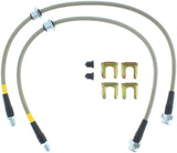 StopTech 89-98 Nissan 240SX (5 Lug w/ 300ZX Upgrade) Front Stainless Steel Brake Lines Stoptech Brake Line Kits  AXOPROS