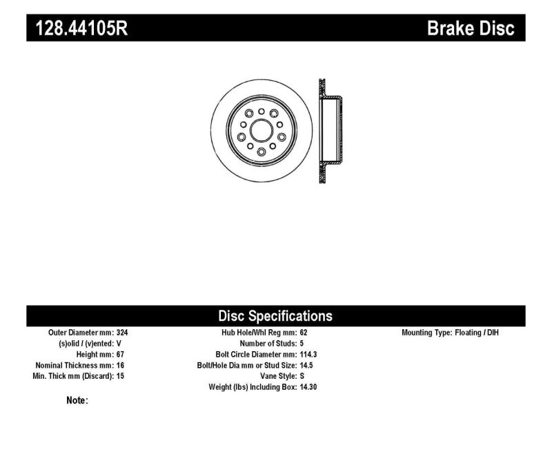 StopTech 93-98 Toyota Supra Turbo Drilled Right Rear Rotor Stoptech Brake Rotors - Drilled  AXOPROS