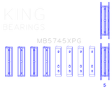 King Subaru FA20 FB20 Performance Tri-Metal Main Bearing Set - Size +.025mm King Engine Bearings Bearings  AXOPROS