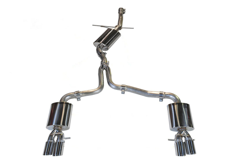 AWE Tuning Audi B8 A4 Touring Edition Exhaust - Quad Tip Polished Silver Tips - Does Not Fit Cabrio AWE Tuning Catback  AXOPROS