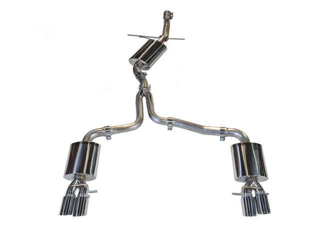 AWE Tuning Audi B8 A4 Touring Edition Exhaust - Quad Tip Polished Silver Tips - Does Not Fit Cabrio AWE Tuning Catback  AXOPROS