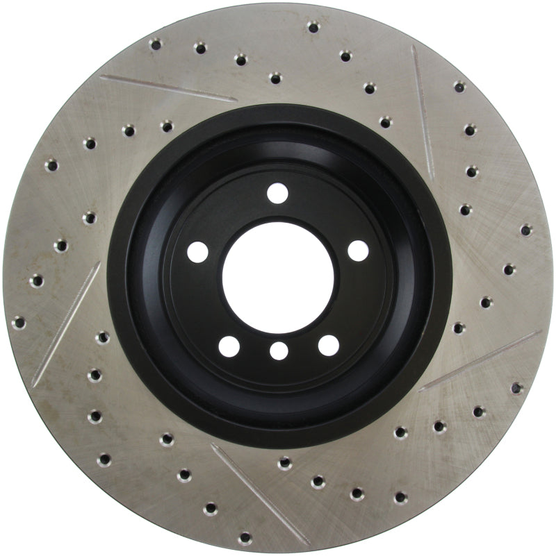 StopTech 07-09 BMW 335 (E90/E92/E93) Slotted & Drilled Right Front Rotor Stoptech Brake Rotors - Slot & Drilled  AXOPROS