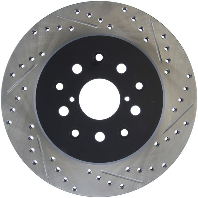 StopTech 5/93-98 Toyota Supra Left Rear Slotted & Drilled Rotor Stoptech Brake Rotors - Slot & Drilled  AXOPROS