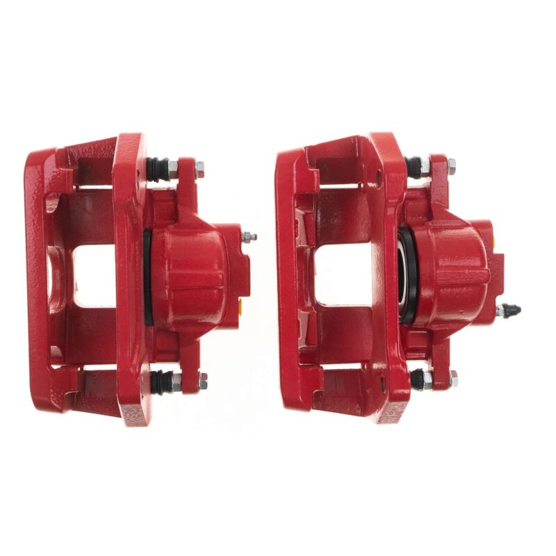 Power Stop 07-18 Jeep Wrangler JK Front Red Caliper Pair w/Bracket PowerStop Brake Calipers - Perf  AXOPROS