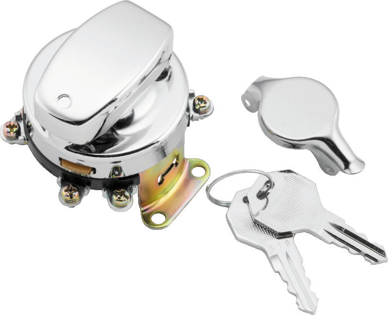 Twin Power 36-72 FL Chrome Fat Bob Style Ignition Switch TwinPower Relays  AXOPROS