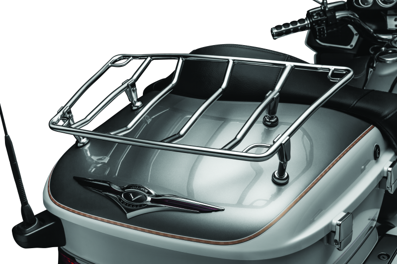 Kuryakyn Multi-Rack Adjustable Trunk Luggage Rack Chrome Kuryakyn Cargo Organization  AXOPROS
