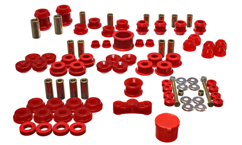 Energy Suspension 94-01 Acura Integra (except Type R) Red Hyper-Flex Master Bushing Set Energy Suspension Bushing Kits  AXOPROS