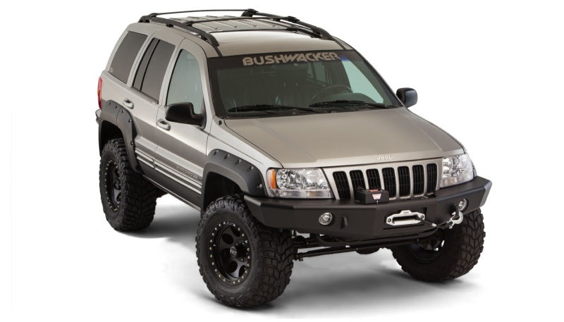 Bushwacker 99-04 Jeep Grand Cherokee Cutout Style Flares 4pc - Black Bushwacker Fender Flares  AXOPROS