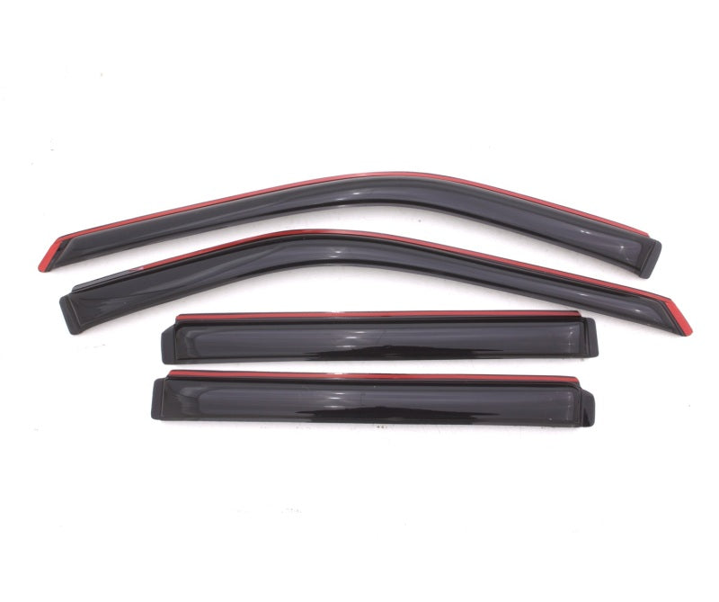 AVS 11-18 Ford Explorer Ventvisor In-Channel Front & Rear Window Deflectors 4pc - Smoke AVS Wind Deflectors  AXOPROS