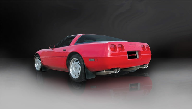 Corsa 1992-1995 Chevrolet Corvette C4 5.7L V8 LT1 Sport Cat-Back Exhaust w/ Twin 3.5in PolishedTips CORSA Performance Catback  AXOPROS