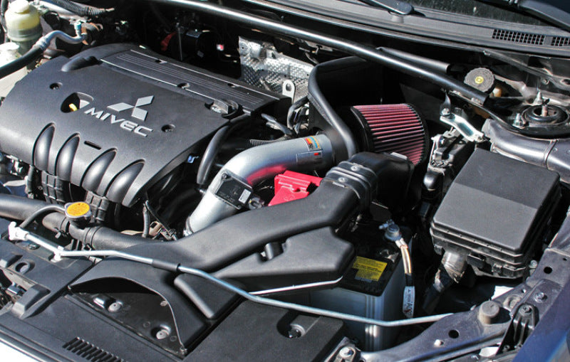 K&N 07 Mitsubishi Lancer L4-2.0L Silver Typhoon Short Ram Intake K&N Engineering Cold Air Intakes  AXOPROS