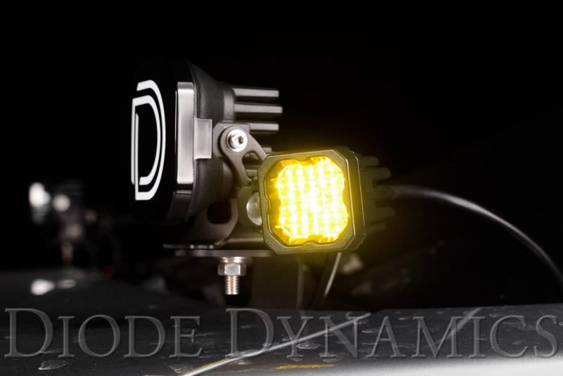 Diode Dynamics Stage Series C1 LED Pod Sport - Yellow Wide Standard ABL (Pair) Diode Dynamics Light Accessories and Wiring  AXOPROS