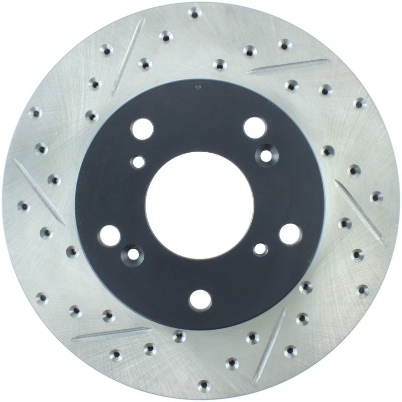 StopTech 02-06 Acura RSX Slotted & Drilled Right Front Rotor Stoptech Brake Rotors - Slot & Drilled  AXOPROS