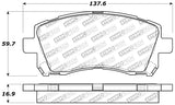 StopTech Performance 02-03 WRX Front Brake Pads Stoptech Brake Pads - Performance  AXOPROS