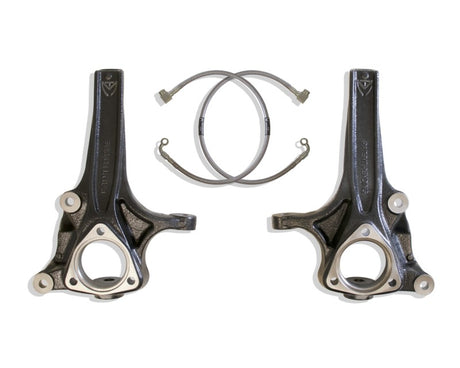 MaxTrac 2019+ RAM 1500 2WD 4in Front Lift Spindles w/Extended DOT Compliant Brake Lines Maxtrac Steering Knuckles & Spindles  AXOPROS