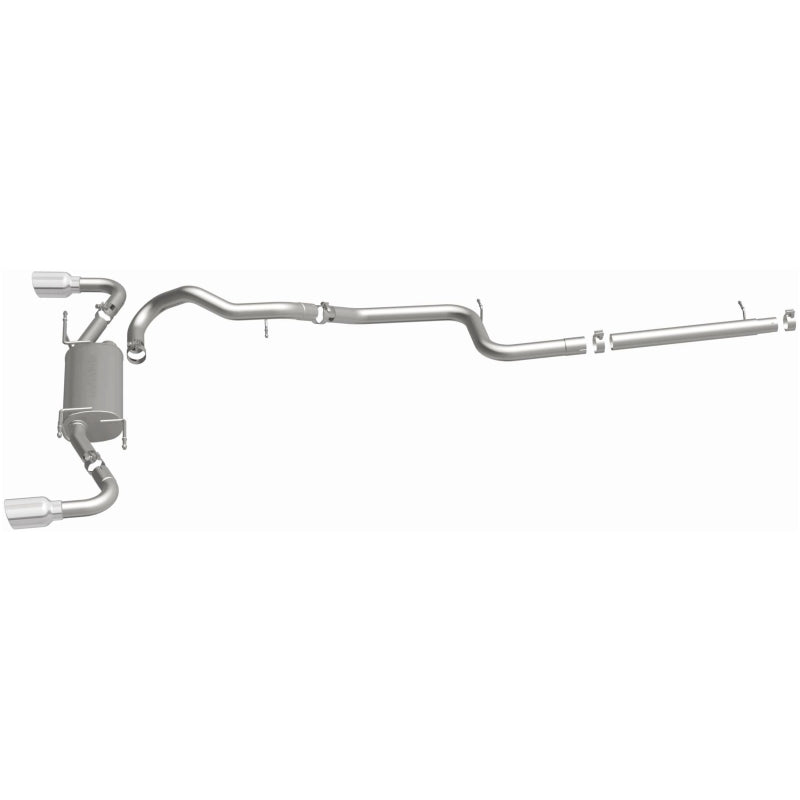 MagnaFlow 10-12 Mazda 3 L4 2.5L Hatchback Split Rear Exit Stainless Cat Back Performance Exhaust Magnaflow Catback  AXOPROS