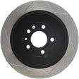 StopTech Premium High Carbon 13-14 Ford Mustang/Shelby GT500 Right Rear Disc Slotted Brake Rotor Stoptech Brake Rotors - Slotted  AXOPROS