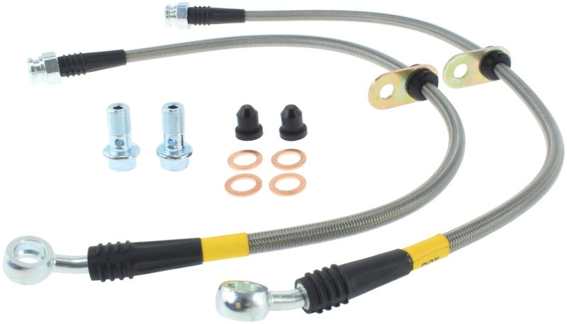 StopTech 02-06 Acura RSX / 04-09 TSX / 03-07 Accord / 09 Accord Coupe & Sedan Rear SS Brake Lines Stoptech Brake Line Kits  AXOPROS