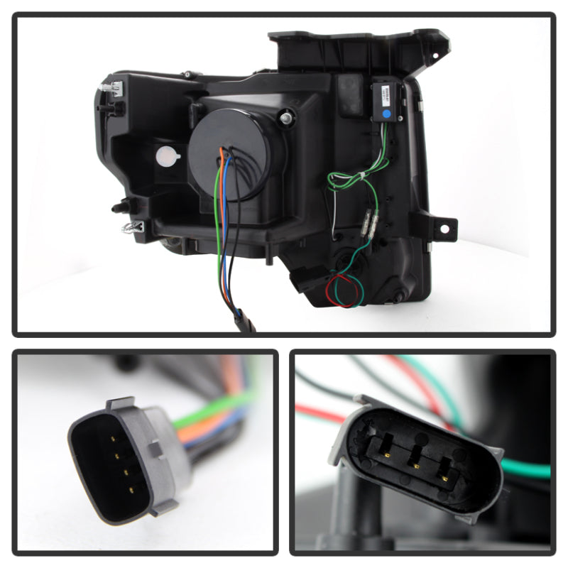 Spyder Ford F150 13-14 Projector Fctry Xenon Model- Light Bar DRL Chrm PRO-YD-FF15013-LBDRL-HID-C SPYDER Headlights  AXOPROS