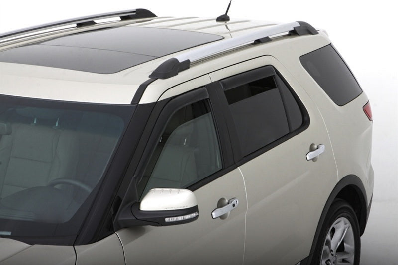 AVS 11-18 Ford Explorer Ventvisor In-Channel Front & Rear Window Deflectors 4pc - Smoke AVS Wind Deflectors  AXOPROS