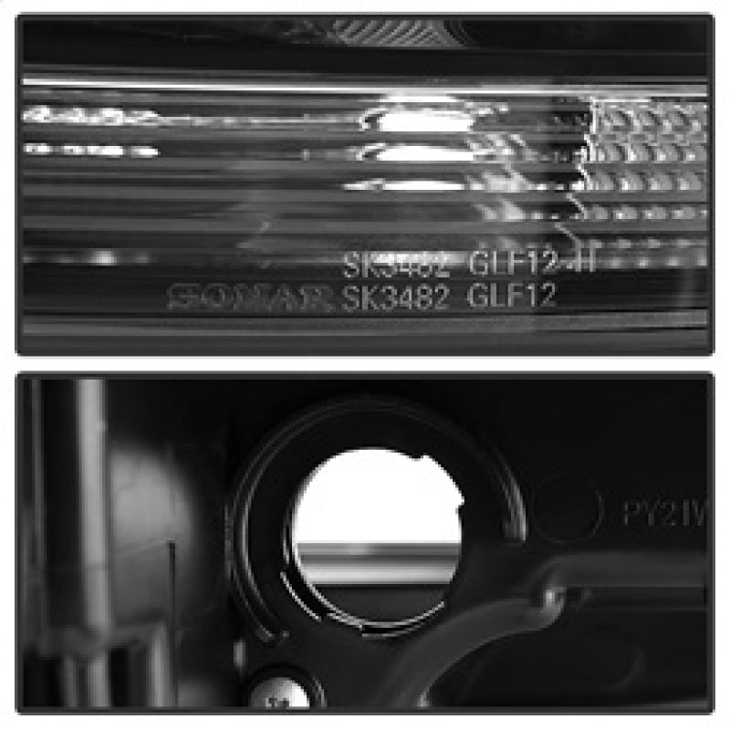 Spyder Volkswagen Golf VII 14-16 Projector Headlights DRL LED Blk Stripe Blk PRO-YD-VG15-BLK-DRL-BK SPYDER Headlights  AXOPROS