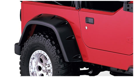 Bushwacker 97-06 Jeep TJ Max Pocket Style Flares 2pc - Black Bushwacker Fender Flares  AXOPROS