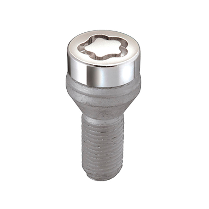 McGard Wheel Lock Bolt Set - 4pk. (Cone Seat) M12X1.5 / 17mm Hex / 25.5mm Shank Length - Chrome McGard Wheel Bolts  AXOPROS