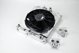 CSF Universal Half Radiator w/-16AN & Slip-On Fittings/12in SPAL Fan & Shroud CSF Radiators  AXOPROS