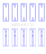 King Volkswagen AMB/BYK/BBX Silicon Bi-Metal Aluminum Main Bearing Set - Size STD King Engine Bearings Bearings  AXOPROS