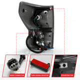 ANZO 2007-2013 Toyota Tundra LED Taillights Plank Style Black w/Smoke Lens ANZO Tail Lights  AXOPROS