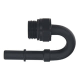 DeatschWerks 8AN ORB Male to 3/8in Male EFI Quick Connect Adapter 180-Degree - Anodized Matte Black DeatschWerks Fuel Components Misc  AXOPROS