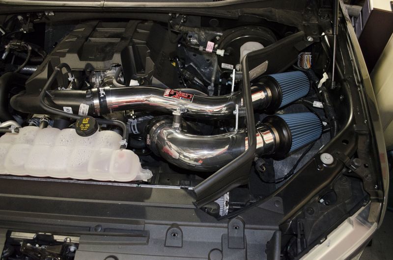 Injen 2015+ Ford F-150 V6 2.7L/3.5L EcoBoost Wrinkle Black Short Ram Intake (Includes Heat Shield) Injen Cold Air Intakes  AXOPROS