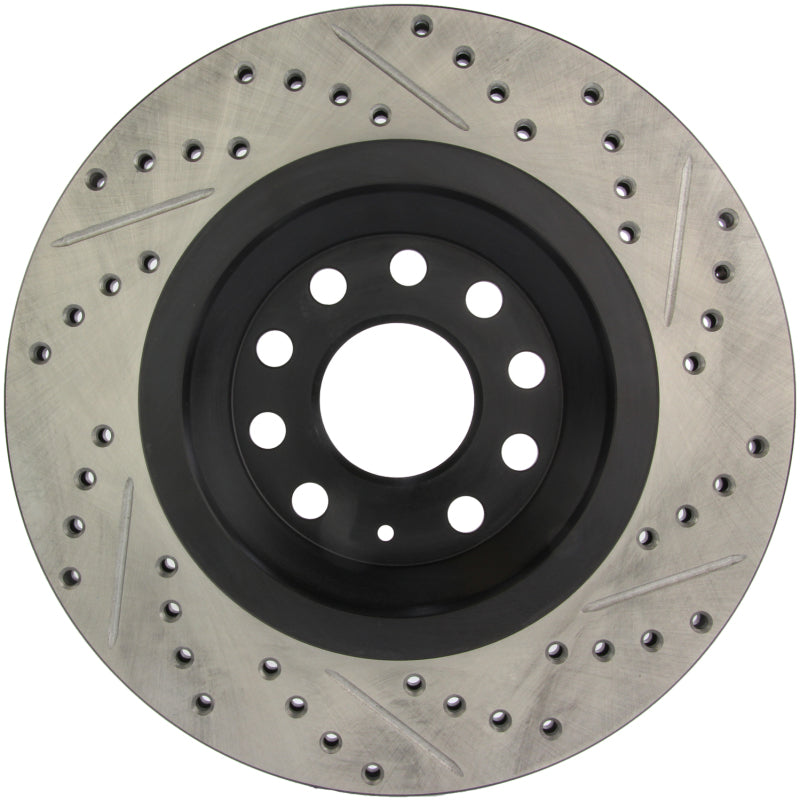 StopTech 09 VW Passat CC / 06-09 Passat Slotted & Drilled Right Rear Rotor Stoptech Brake Rotors - Slot & Drilled  AXOPROS