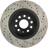 StopTech 09 VW Passat CC / 06-09 Passat Slotted & Drilled Right Rear Rotor Stoptech Brake Rotors - Slot & Drilled  AXOPROS