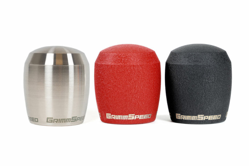 GrimmSpeed Stubby Shift Knob Stainless Steel (Raw) - M12x1.25 GrimmSpeed Shift Knobs  AXOPROS