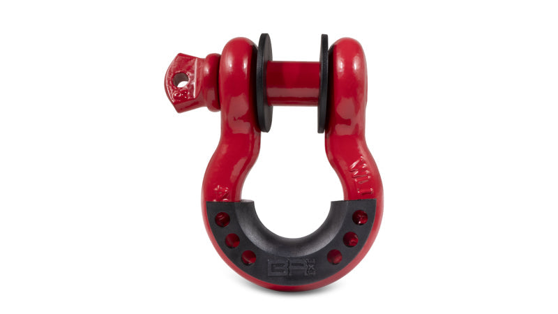 Body Armor 4x4 3/4in Red D-Ring with Black Isolators Single Body Armor 4x4 Tow Hooks  AXOPROS