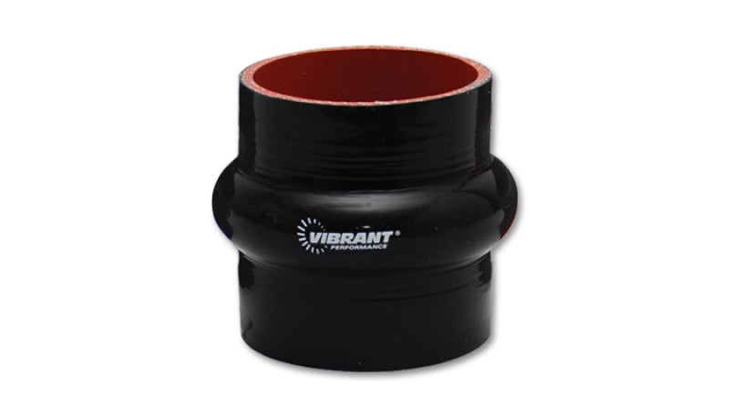 Vibrant 4 Ply Reinforced Silicone Hump Hose Connector - 2.5in I.D. x 3in long (BLACK) Vibrant Silicone Couplers & Hoses  AXOPROS