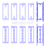 King BMW S65B40A Crankshaft Main Bearings Set of 5 King Engine Bearings Bearings  AXOPROS