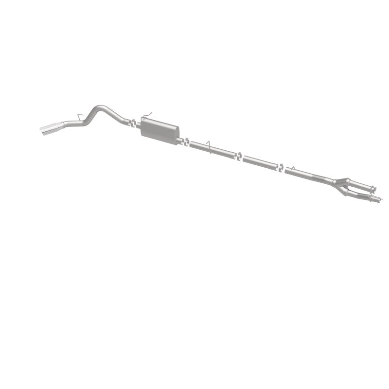 MagnaFlow Sys C/B 11-15 Ford Super Duty F250 6.2L EC CC, SS 3.5in Single Rear Pass Side Ext 5in Tip Magnaflow Catback  AXOPROS