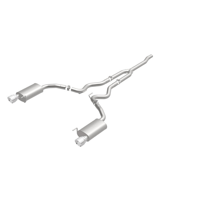 MagnaFlow Cat Back, SS, 2.5in, Street, Dual Split Polished 4.5in Tips 2015 Ford Mustang Ecoboost Magnaflow Catback  AXOPROS
