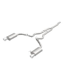 MagnaFlow Cat Back, SS, 2.5in, Street, Dual Split Polished 4.5in Tips 2015 Ford Mustang Ecoboost Magnaflow Catback  AXOPROS