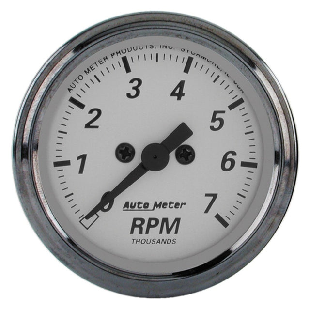 AutoMeter American Platinum 2-1/16in 7K RPM In-Dash Tachometer Gauge AutoMeter Gauges  AXOPROS