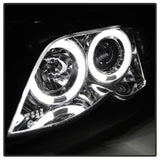 Spyder BMW E46 3-Series 02-05 4DR Projector Headlights 1PC LED Halo Chrm PRO-YD-BMWE4602-4D-AM-C SPYDER Headlights  AXOPROS
